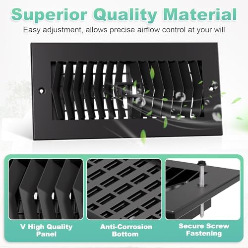 4x10 Floor Vent Cover 6-Pack Heavy Duty Floor Register - Image 6