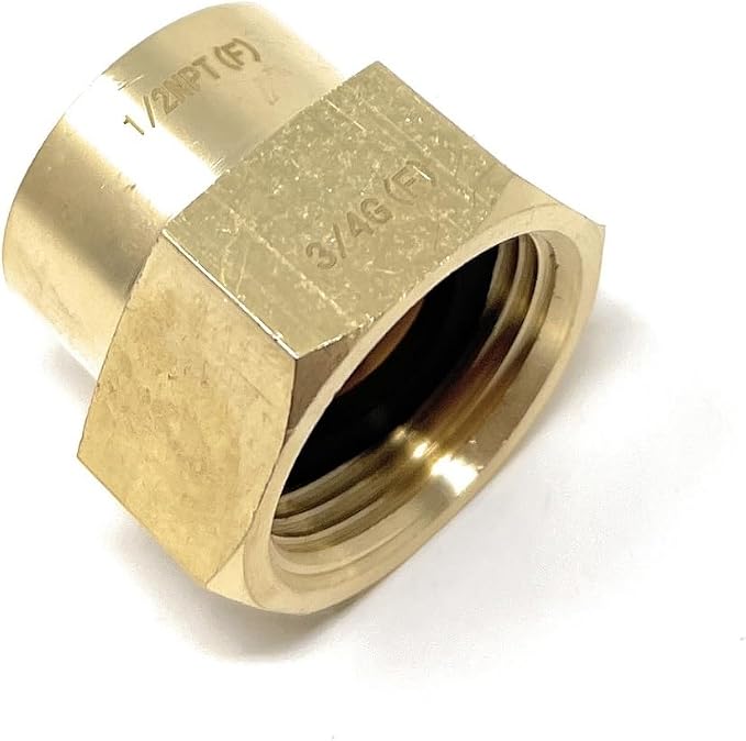 Cascada 3/4" G Thread Female to 1/2" NPT Thread Female Pipe Fitting Adapter - Image 7