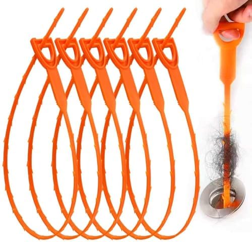 Drain Snake Clog Remover 6 Pack 20 Inch by AsonTao
