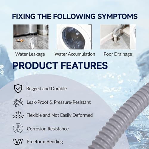 6FT Universal Washer Drain Hose Leak-Proof & Cut-to-Fit PVC Hose - Image 3
