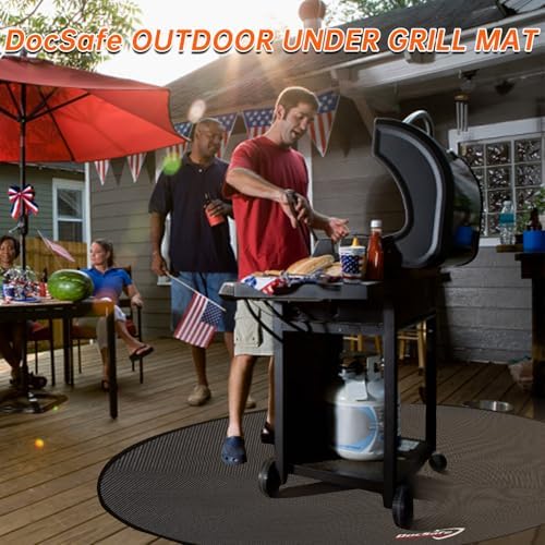 DocSafe 38" Round Fire Pit Mat for Solo Stove Accessories, 4-Layer Fireproof - Image 6