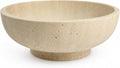 LIN CHUAN Decorative Bowl, Large Fruit Bowl, Travertine Yellow | Fruit Bowl by LINCHUAN
