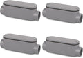 4Pack 3/4 Inch Rigid PVC Conduit Body Type C, Slip x Slip PVC Conduit Bodies C by CKVIHAV