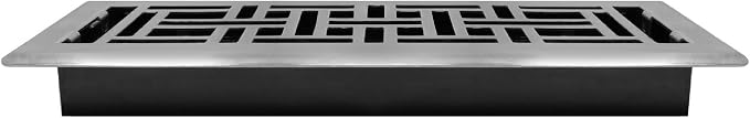 Decor Grates AJH412-NKL Oriental Floor Register, 4x12 Inches, Brushed Nickel - Image 5