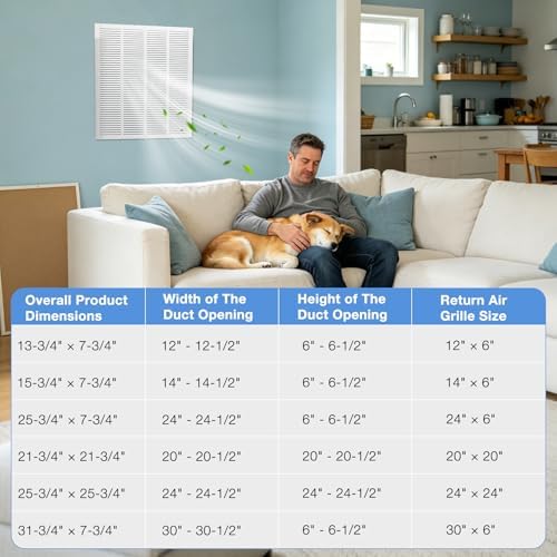 24" x 24" Return Air Grille Steel HVAC Vent Cover - Image 3