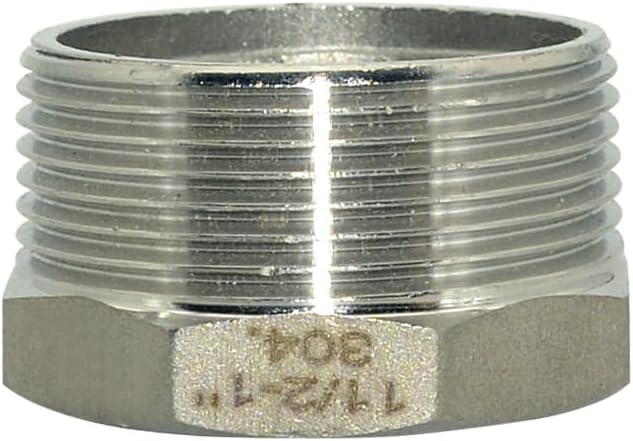 1-1/2" Male NPT to 1" Female NPT Female Reducing/Reducer Bushing Pipe Fitting - Image 2
