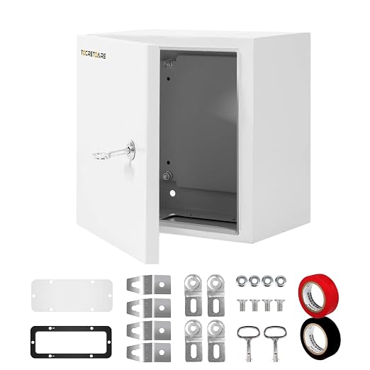 Tocretoare Outdoor Electrical Box, Steel Junction Box 12 x 12 x 8'', NEMA 4X by TOCRETOARE