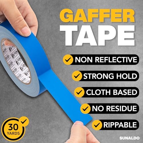 Gaffers Tape Heavy Duty, Easy Rip, No Residue | Blue - Image 3