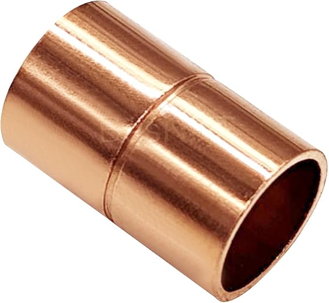 5 Pcs 1 Inch Straight Copper Coupling Fittings, Pipe Solder Joint | C X C Sweat - Image 4