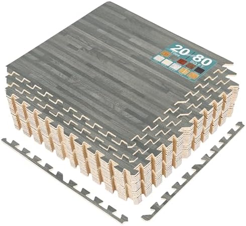Sorbus Interlocking Wood Grain Foam Floor Tiles by Sorbus