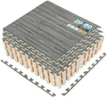 Sorbus Interlocking Wood Grain Foam Floor Tiles by Sorbus