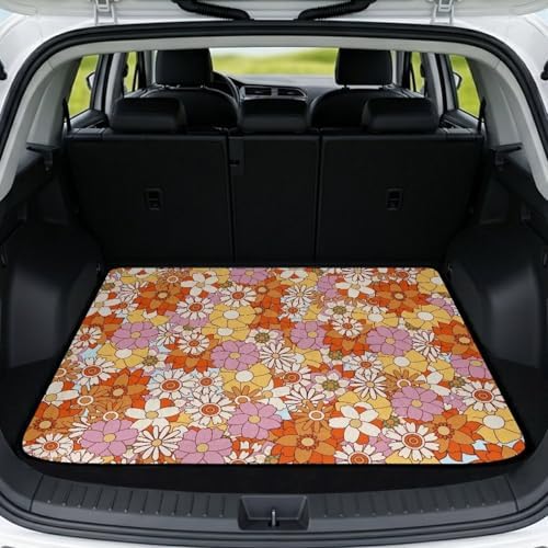 ELEQIN Hippie Daisy Car Trunk Mat by ELEQIN