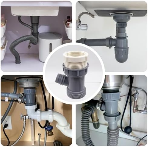 Dishwasher Drain Hose Adapter Universal Y-Shaped Kitchen Sink Drain Pipe Adapter - Image 6