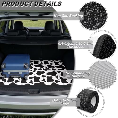 Black White Cow Cargo Liner for SUV Sedan 29"x39" - Image 6