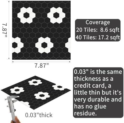MORCART Peel and Stick Floor Tile, Vinyl Flooring Waterproof, DIY Flooring - Image 2