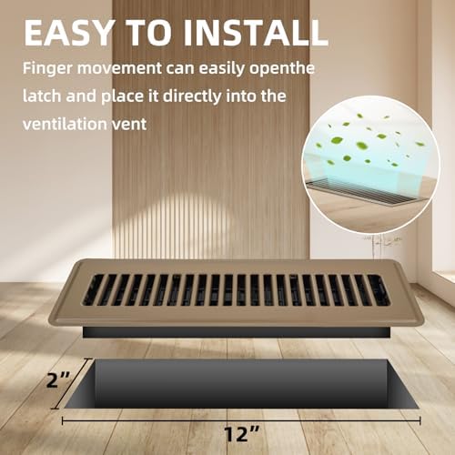 Floor Register 2x12, 4 Pack Floor Vent Covers - Image 3