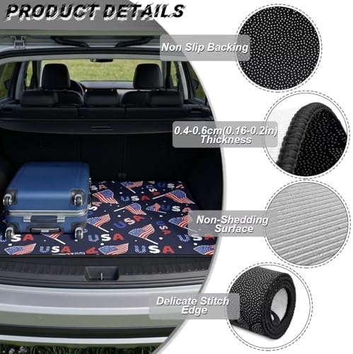 ELEQIN USA Flag Star Pattern Car Trunk Mat Cargo Liner - Image 6