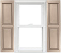 Homeside Raised Panel Vinyl Shutter 1 Pair 14-1/2in. x 71in. 730 Sandstone by Polaris