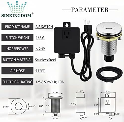Garbage Disposal SinkTop Air Switch Kit - Image 2
