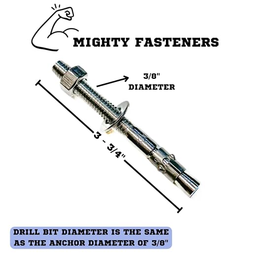 Mighty Fasteners Wedge Anchors – Heavy-Duty 304 Stainless Steel Expansion Bolts - Image 4