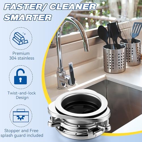 Garbage Disposal Flange Kit, Fit 3 1/2" Sink Drain Hole - Image 3