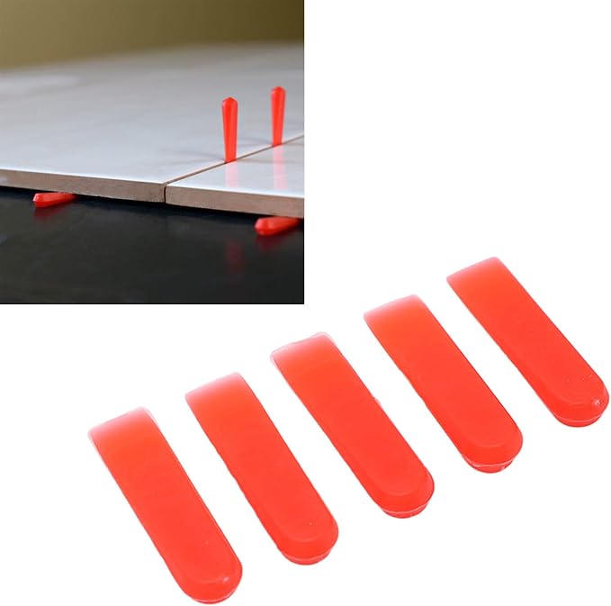 1000PCS Tile Leveling Wedges, 0.2in Red PE Tile Leveling System, Wear Tiles - Image 5