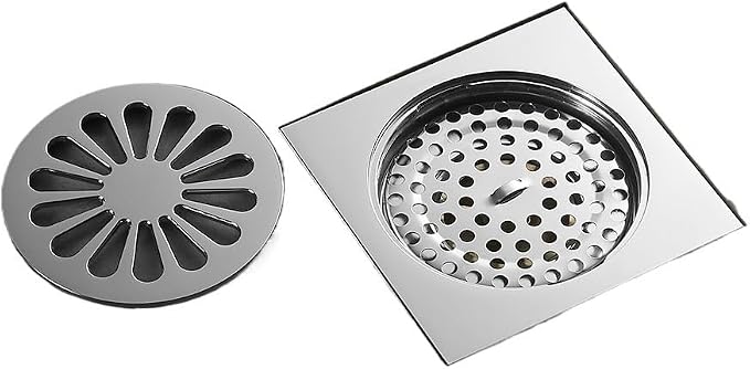 1pc Silver Square Floor Drain 10 * 10cm - Image 2