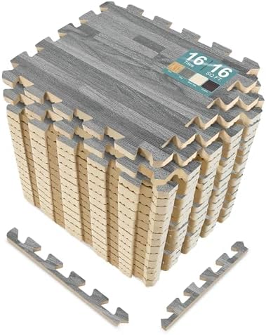 Sorbus Wood Grain Foam Floor Tiles by Sorbus