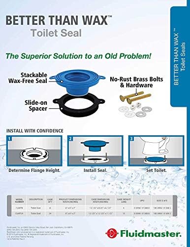 Fluidmaster 7530P8 Universal Better Than Wax Toilet Seal, Wax-Free Toilet Bowl - Image 7