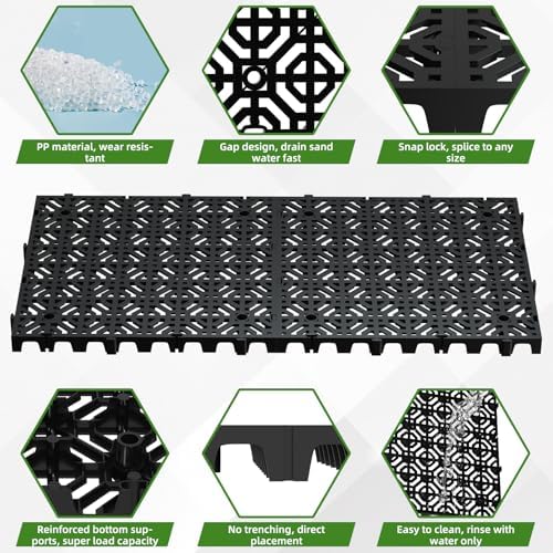 20 Pcs 15.7" x 15.7" Heavy Duty Ground Protection Mats, Interlocking Non-Slip - Image 3