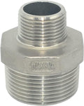 1-1/4" x 3/4" Male Threaded Reducing Nipple Fitting/Adapter, Stainless Steel by Megairon