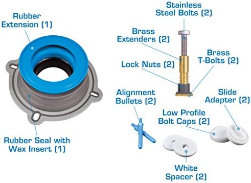 DANCO All-in-One Toilet Installation Kit, Perfect Seal Wax Ring & Zero Cut Bolts - Image 4