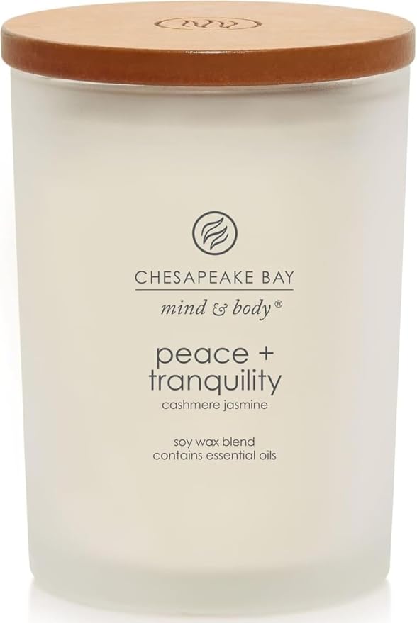 Chesapeake Bay Candle Scented Candle Peace + Tranquility Medium Jar Home Décor by ChesapeakeBayFragrance