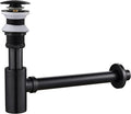 1-1/4" Brass Bottle P-Trap No Overflow Drain Kit Oil-Rubbed Bronze by MENATT