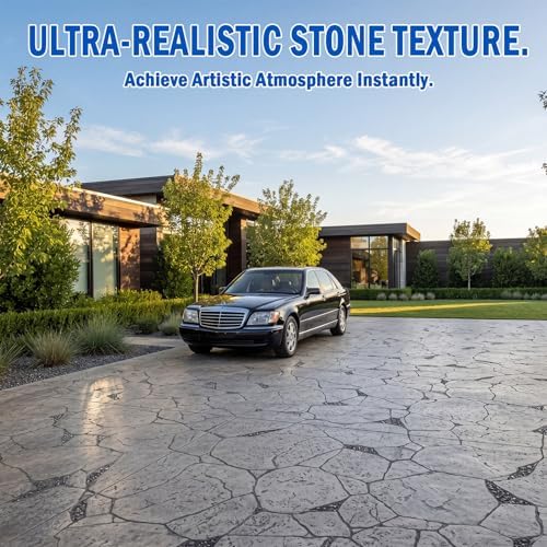 Gisafai 1 Pcs Concrete Stamp Mat, Seamless Slate Texture Skin - Image 5