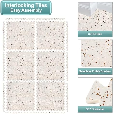 Sorbus Wood Grain Floor Tiles Foam Mat EVA Interlocking Mats Tile 3/8-Inch - Image 6