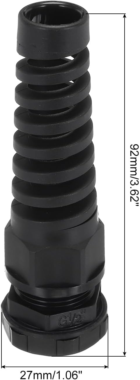 2Pcs G1/2" Cable Gland Cord Grip Waterproof IP68 6—12mm Adjustable Strain - Image 2