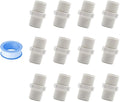 12PCS 1/2 Inch PVC Pipe Fittings Nipple G1/2 X G1/2 Male to Male Thread by HayEastdor