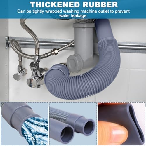 Washing Machine Drain Hose, Universal Flexible Washer Drain Hose Kit Compatible - Image 7