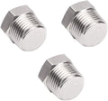 Joywayus 3Pcs Stainless Steel Outer Hex Thread Socket Pipe Plug Fitting 1/2" by Joywayus