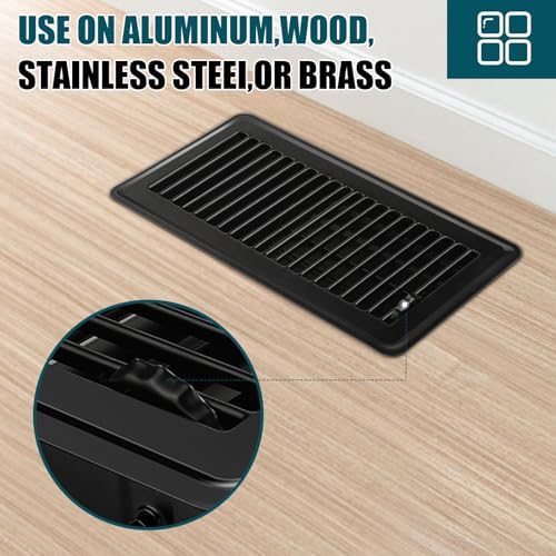VOISEN Floor Register 4x10, 12 Pack Black Floor Vent Covers - Image 5