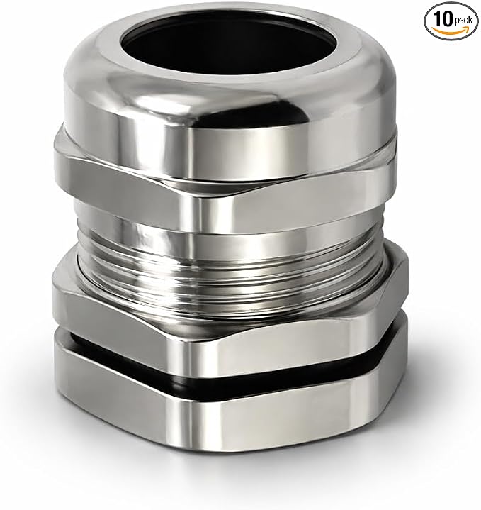 3/4" NPT Brass Cable Gland, Metal Cord Grip Strain Relief by MGISpeedWare