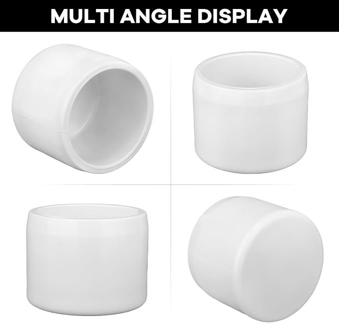 20 Pack 1'' PVC Pipe End Cap Fitting, Schedule 40 Furniture Grade PVC Pipe End - Image 6