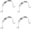 4 Pcs 5inch Rigid Pipe Strap, Two Hole Stainless Steel Strap U Bracket by Unknown