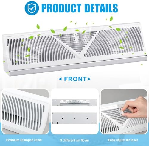 Yaocom 2 Pack Baseboard Register Vent 18 Inch Air Vent Covers - Image 3
