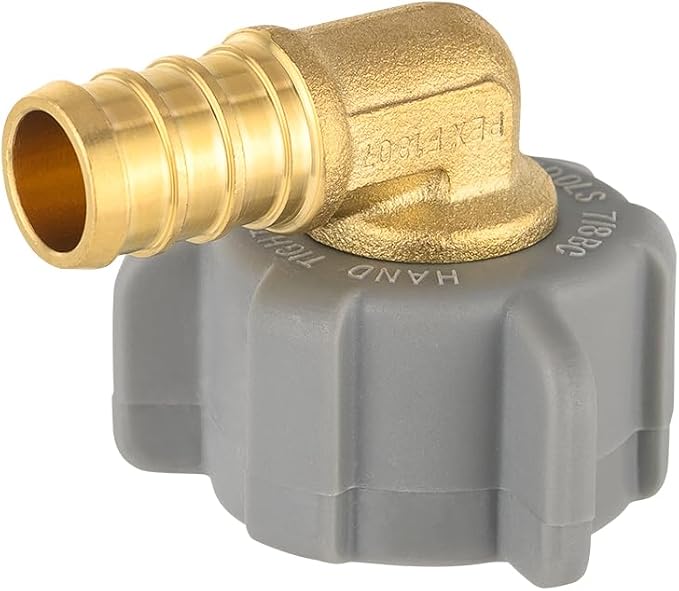 1 PC EFIELD 1/2" Pex X 7/8 Inch Toilet BC Swivel Female Elbow | Brass Barb - Image 3