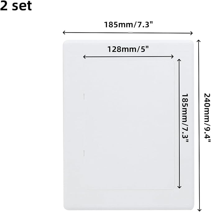 2Pcs 9"×7" Access Panel for Drywall Suitable for Hidden Utility Door - Image 2