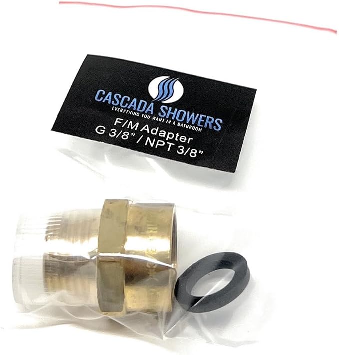 Cascada 3/8" G Thread Female to 3/8" NPT Thread Male Pipe Fitting Adapter - Image 4