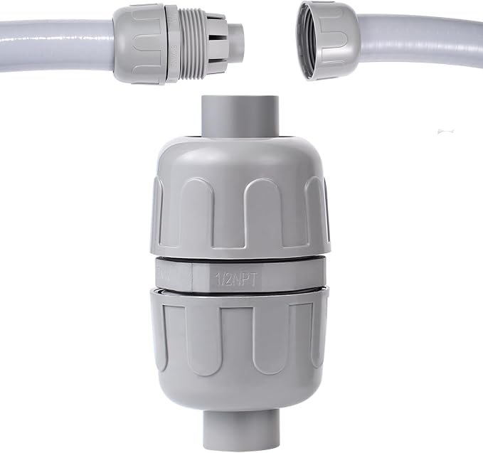 NPT 1/2 Double Conduit Liquid-Tight Connector Straight | Extend Repair Conduit by Aandxmok