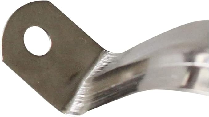 4 Pcs 8inch Rigid Pipe Strap, Two Hole Stainless Steel Strap U Bracket - Image 3